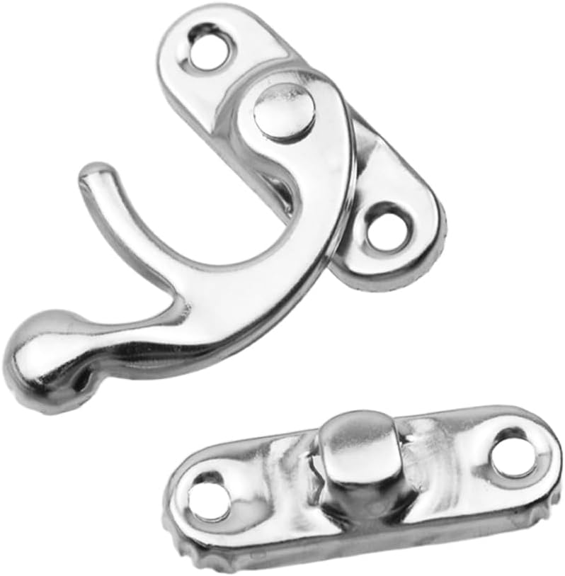 Sscon 20Pcs Silver Small Swing Clasp Latch, Antique Vintage Right Toggle Hasp for Jewelry Box and Wooden Box - Image 5
